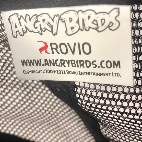 Angry Bird Adjustable Red and Black Mesh Baseball Trucker Cap Hat - Picture 4 of 4